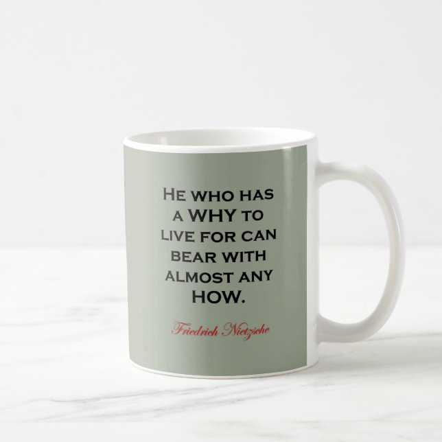 Nietzsche Quote - Bear Any How Coffee Mug (Right)