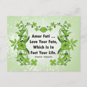 Nietzsche Quote Love Your Fate ... Postcard