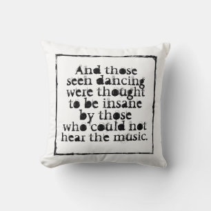 Nietzsche quote messy typewriter affirmation  cushion