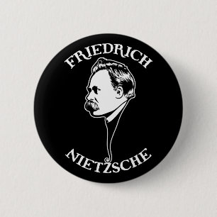 Nietzsche - sv 6 cm round badge