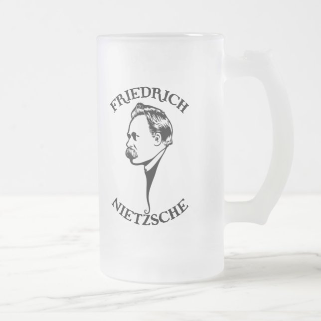 Nietzsche - sv frosted glass beer mug (Right)