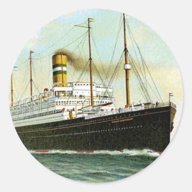 Nieuw Amsterdam of 1906 Classic Round Sticker (Front)