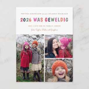 Nieuwjaar   2017 was Geweldig   3 Foto Briefkaart Postcard