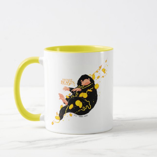 Niffler Floating With Gold Mug (Left)