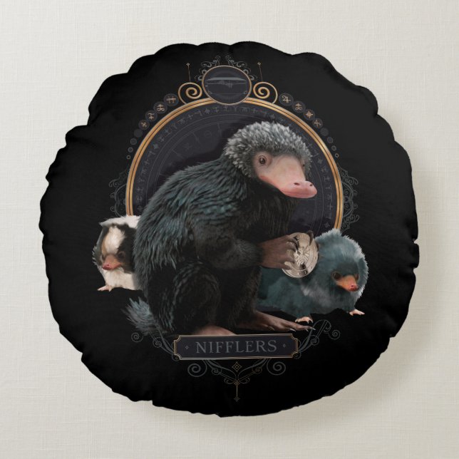 NIFFLER™s Art Nouveau Portrait Round Cushion (Front)