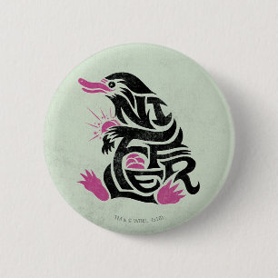 NIFFLER™ Typography Graphic 6 Cm Round Badge