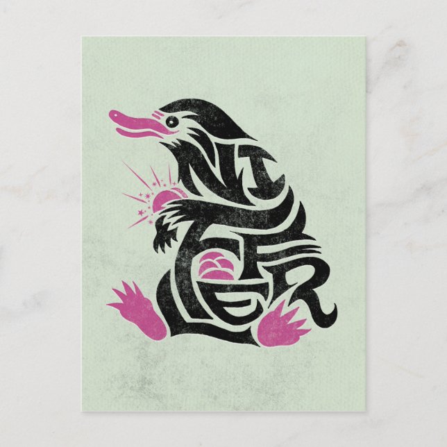 NIFFLER™ Typography Graphic Postcard (Front)