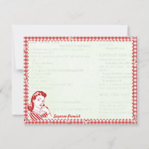 Nifty 50's Posie Gal Personalised Flat Note Cards