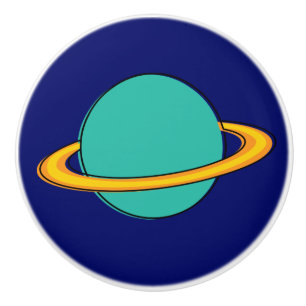 Nifty fifties - green ringed planet knob