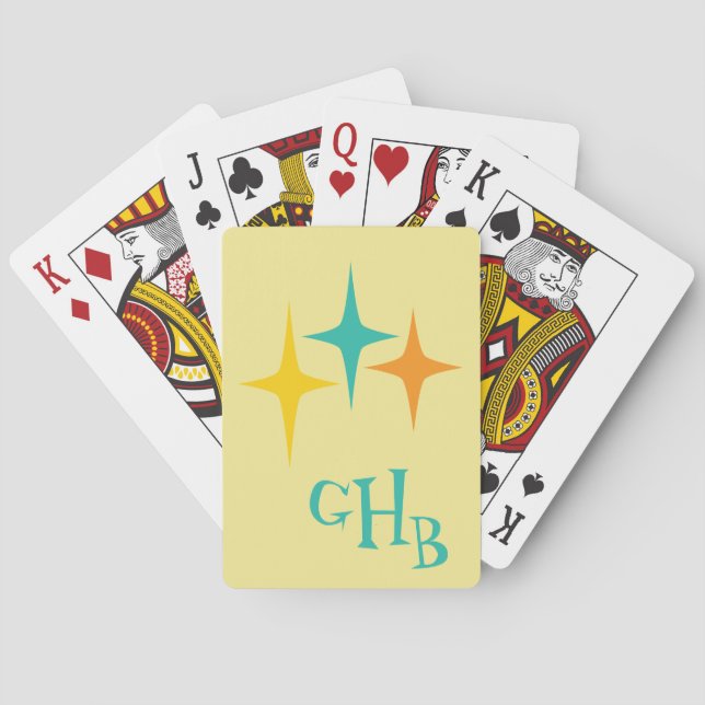 Nifty fifties - triple starburst playing cards (Back)