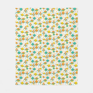 Nifty fiftites space age fleece blanket