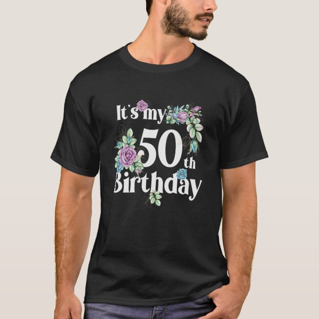 Nifty Nifty Look Who's 50 Awesome Hilarious 50Th B T-Shirt (Front)