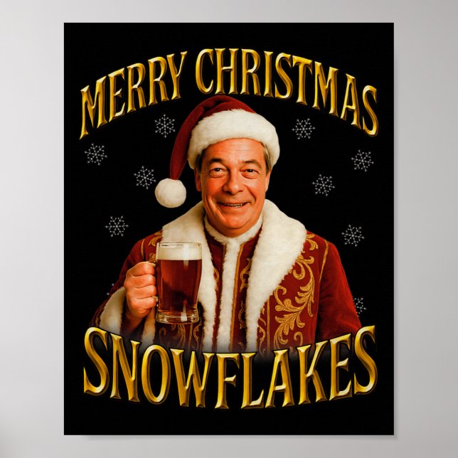 Nigel Farage Christmas Premium Tri-blend  Poster (Front)