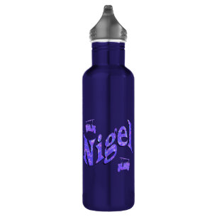 Nigel Name Logo With Fire Trucks, 710 Ml Water Bottle