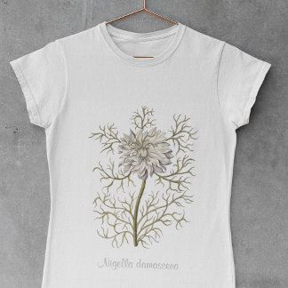 Nigella Damascena Vintage Botanical Flower T-Shirt