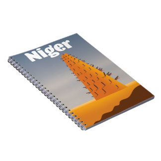 Niger Agadez Mosque travel poster Notebook