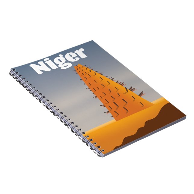Niger Agadez Mosque travel poster Notebook (Right Side)
