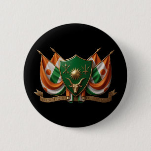 Niger country coat arms symbol emblem flag 6 cm round badge