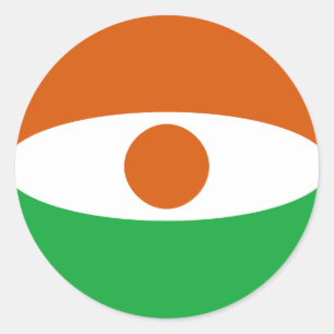Niger Fisheye Flag Sticker