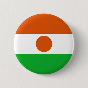 Niger Flag 6 Cm Round Badge