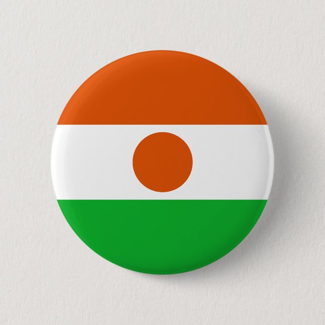 Niger Flag 6 Cm Round Badge (Front)