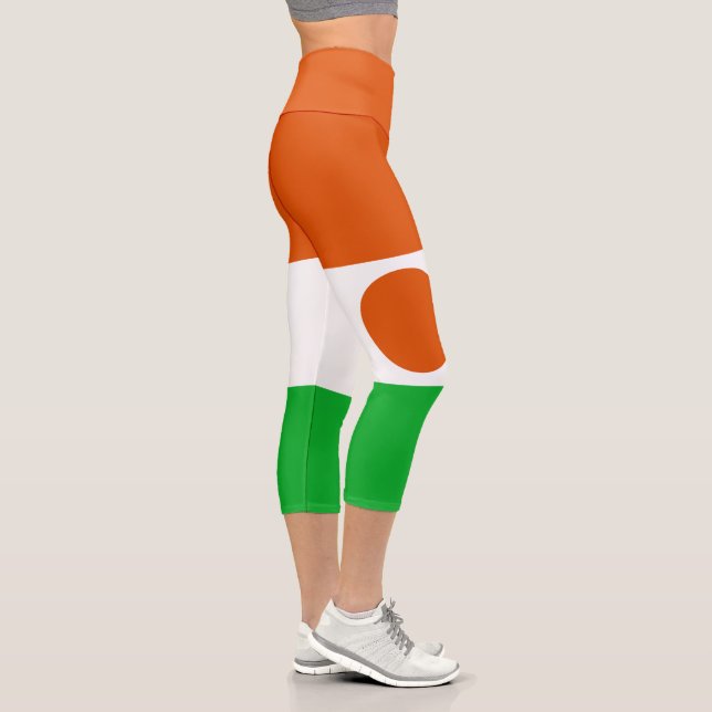 Niger Flag Capri Leggings (Right)