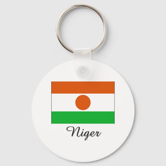 Niger Flag Design Key Ring (Front)