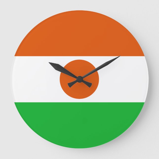Niger Flag Large Clock (Front)