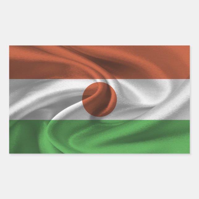 Niger Flag Rectangular Sticker (Front)