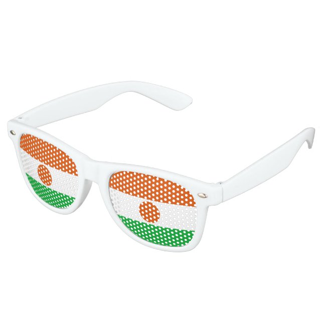 Niger Flag Retro Sunglasses (Angled)