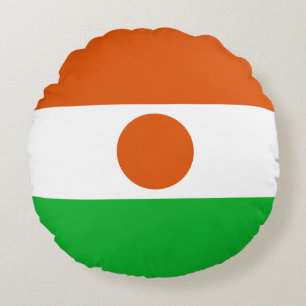 Niger Flag Round Cushion