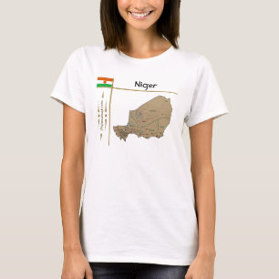 Niger Map + Flag + Title T-Shirt