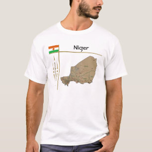 Niger Map + Flag + Title T-Shirt