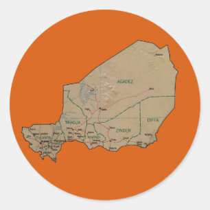 Niger Map Sticker