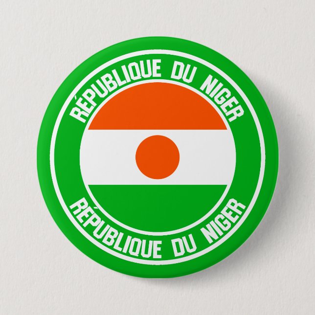 Niger  Round Emblem 7.5 Cm Round Badge (Front)