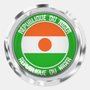 Niger  Round Emblem Classic Round Sticker