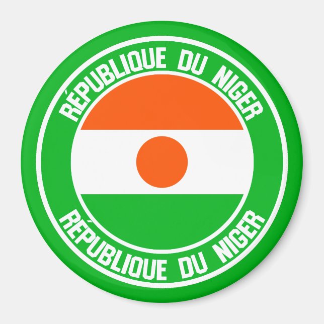 Niger  Round Emblem Magnet (Front)