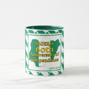 NIGERIA 60th INDEPENDENCE   Nigerian Flag Souvenir Mug