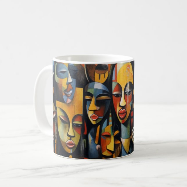 Nigeria Abstract Art, Africa, African Art Coffee Mug (Front Left)