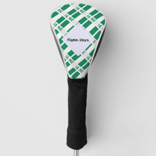 Nigeria and Nigerian Flag Tiled Personalised  Golf Head Cover