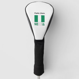 Nigeria and Nigerian Flag with Your Name Golf Head Cover