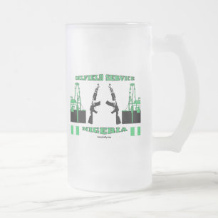 Nigeria Armed Oilfield Service, Oil,Glass,Beer Mug