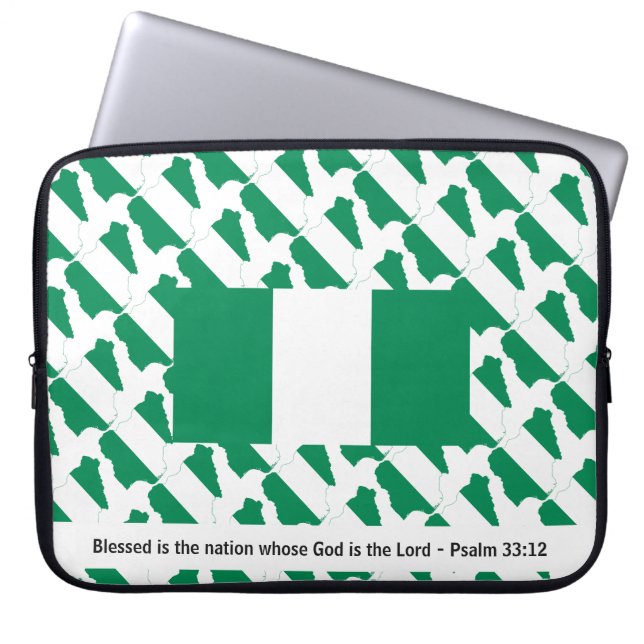 NIGERIA Blessed Nation Christian Laptop Laptop Sleeve (Front)