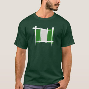 Nigeria Brush Flag T-Shirt