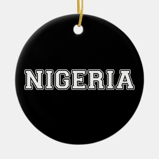 Nigeria Ceramic Tree Decoration (Front)