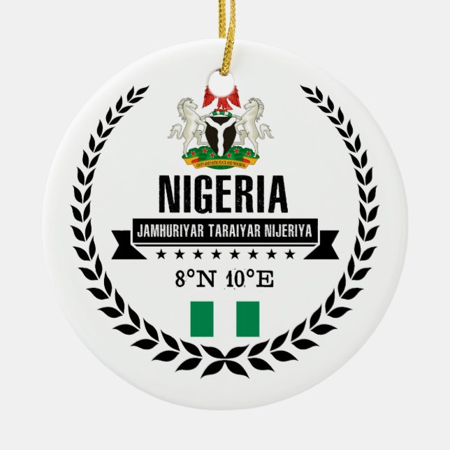 Nigeria Ceramic Tree Decoration (Front)