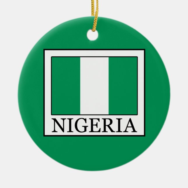 Nigeria Ceramic Tree Decoration (Front)