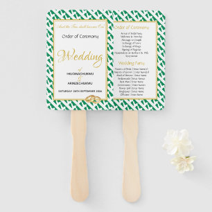 NIGERIA Christian Wedding Programme Custom Hand Fan