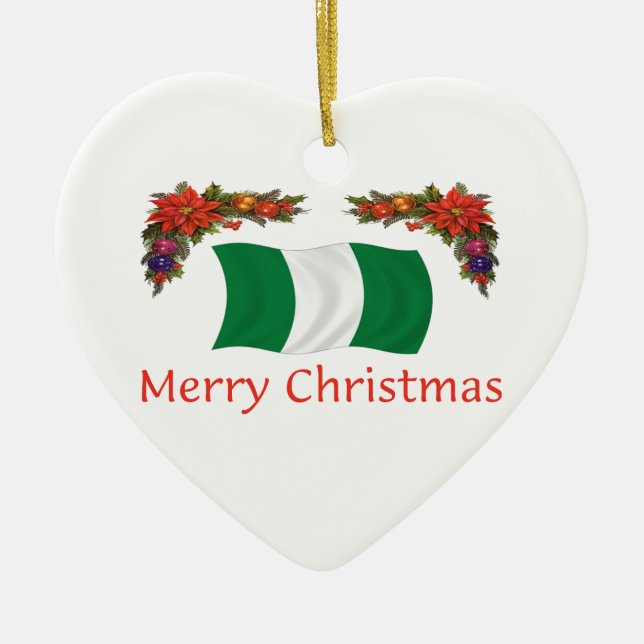 Nigeria Christms Ceramic Tree Decoration (Front)