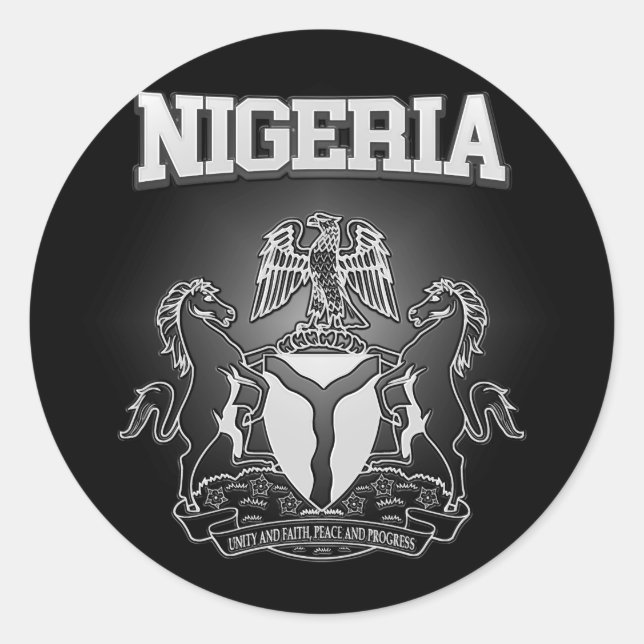 Nigeria Coat of Arms Classic Round Sticker (Front)